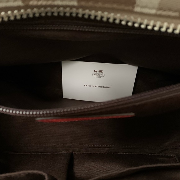 COACH SIGNATURE CANDACE STRIPE SATCHEL BAG!🧡🤎 - Picture 11 of 11